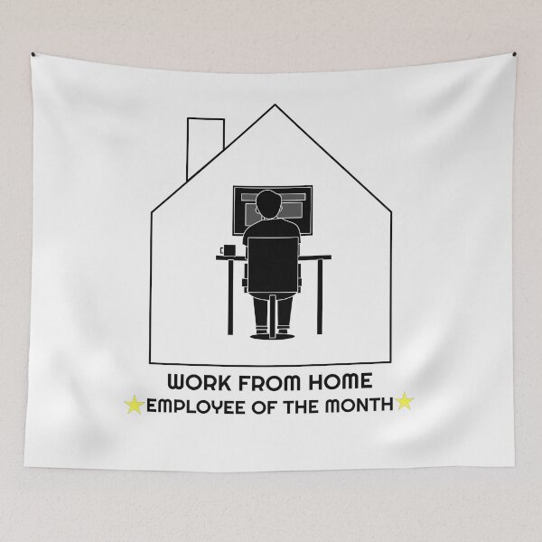 Item preview, Work From Home Employee Of The Month designed and sold by ZamuDesign.