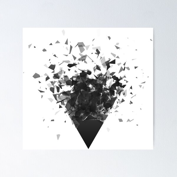 Item preview, Shatter and destruction dark triangle with explosion effect designed and sold by Qitchup.