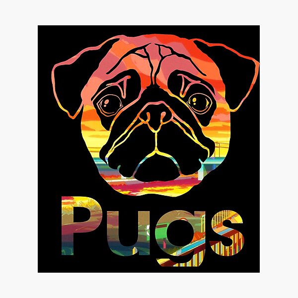 Item preview, Pugs Sunset designed and sold by MoreTee.
