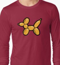 Camiseta de manga larga Globo Animal Perros patrón en rojo