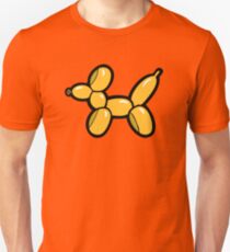 Balloon Animal Dogs Pattern in Red Unisex T-Shirt