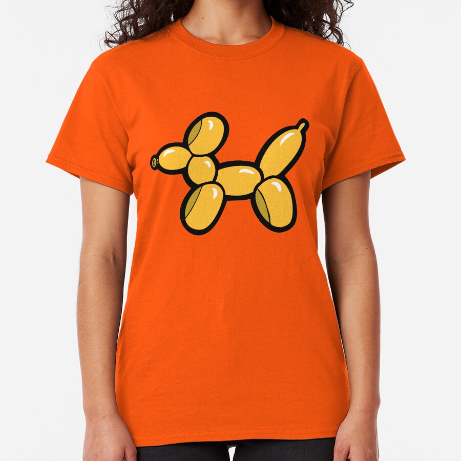 Balloon Animal Dogs Pattern in Red Classic T-Shirt