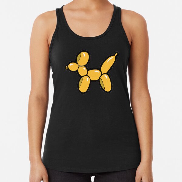 Balloon Animal Dogs Pattern in Red Racerback Tank Top