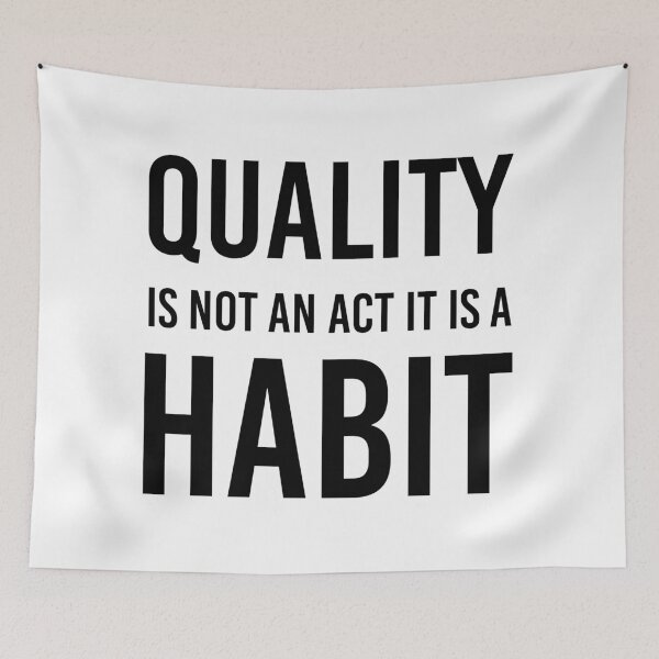 Item preview, Quality Is Not An Act It Is A Habit Motivational quote designed and sold by Yecool.