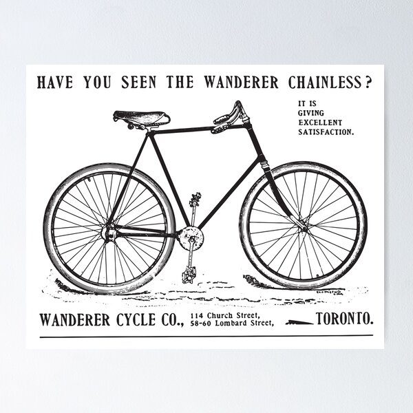 Item preview, The Wanderer Vintage Bicycle Advertisement designed and sold by vectorianera.