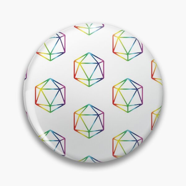 Item preview, Rainbow D20 LGBT Pattern designed and sold by DungeonRollers.