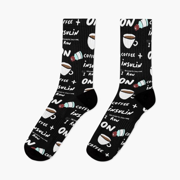 Item preview, I RUN ON COFFEE + INSULIN designed and sold by thediabeticsurvivor.