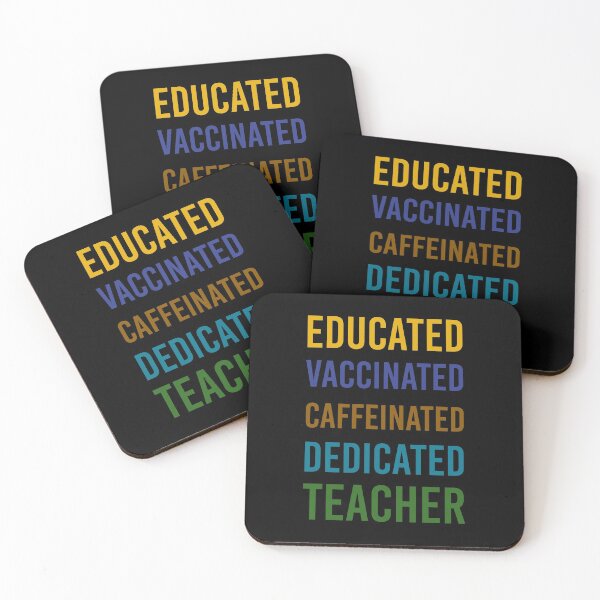 Item preview, Educated Vaccinated Caffeinated Dedicated Teacher Trensing Gift For Teachers designed and sold by Yecool.