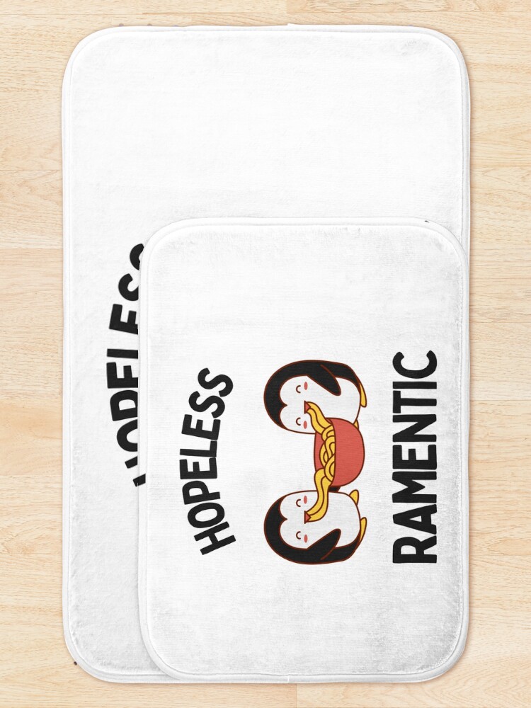 Thumbnail 5 of 6, Bath Mat, Hopeless Ramentic Penguin designed and sold by Rainces.
