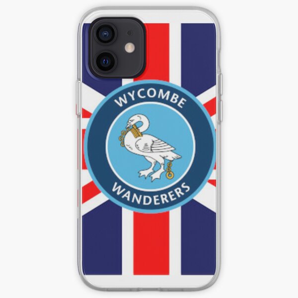Wycombe wanderers FC logo with union jack background iPhone Soft Case