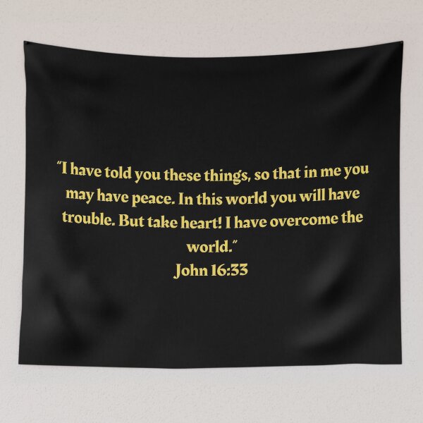 Item preview, Bible Verse John 16:33 designed and sold by Prayingwarrior.