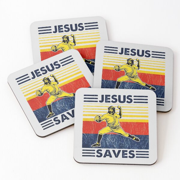 Item preview, Jesus Saves Funny Vintage Baseball designed and sold by kukuhivanart.
