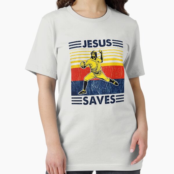 Item preview, Jesus Saves Funny Vintage Baseball designed and sold by kukuhivanart.