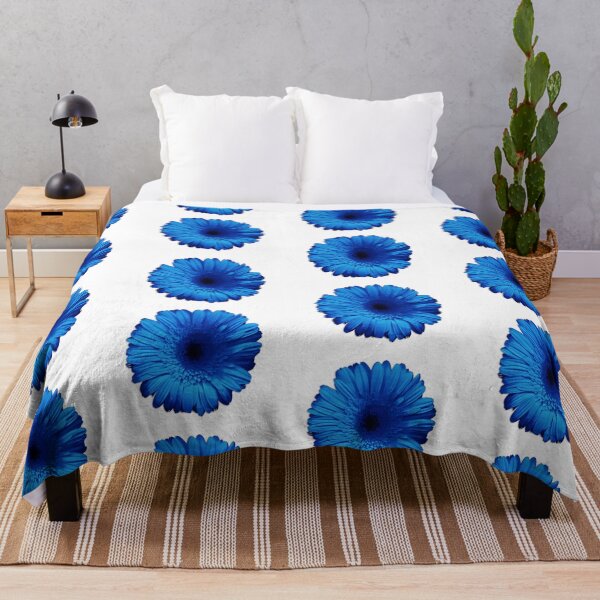 Item preview, Blue gerbera white background designed and sold by TheSpaceShip.