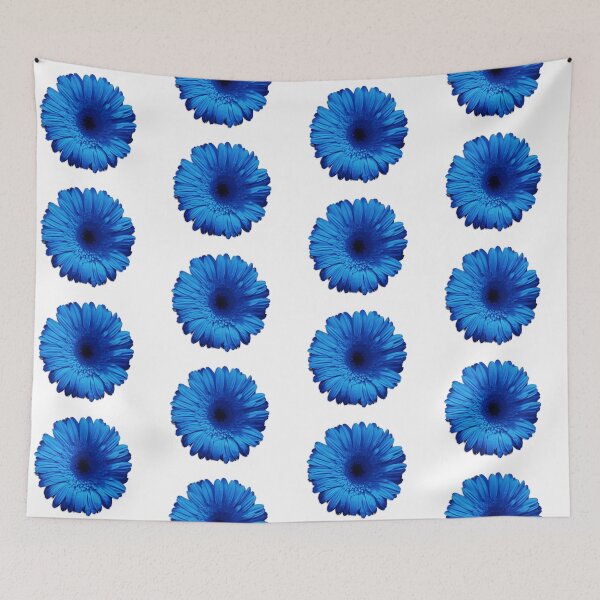 Item preview, Blue gerbera white background designed and sold by TheSpaceShip.
