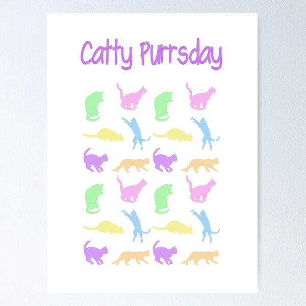 Item preview, Happy birthday pastel shadow cats designed and sold by tigerr.