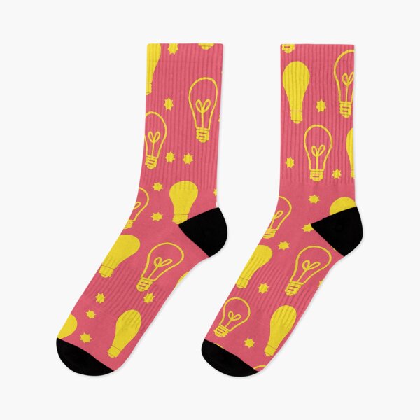 Item preview, yellow bulb pattern ( pink background ) designed and sold by BetterDreams.