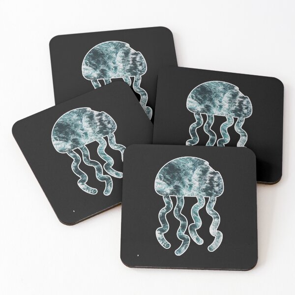 Item preview, waves jellyfish silhouette designed and sold by Bizarro23.