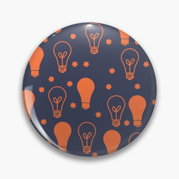 Item preview, orange bulb pattern ( navy blue background ) designed and sold by BetterDreams.