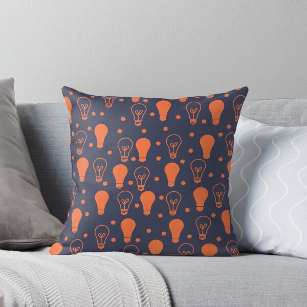 Item preview, orange bulb pattern ( navy blue background ) designed and sold by BetterDreams.