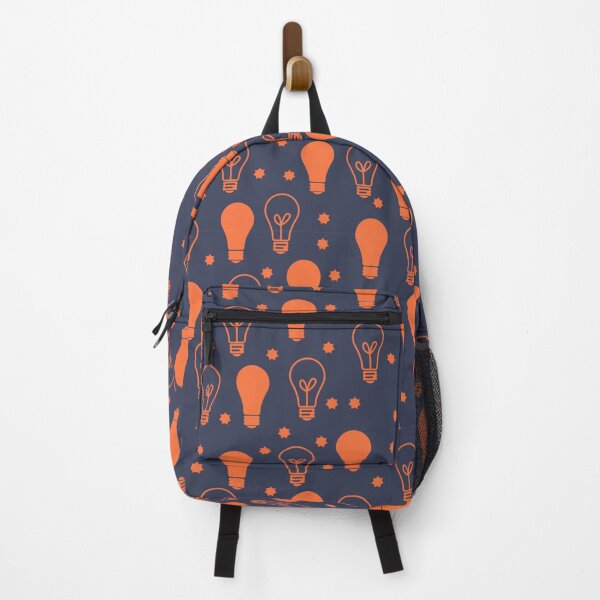 Item preview, orange bulb pattern ( navy blue background ) designed and sold by BetterDreams.