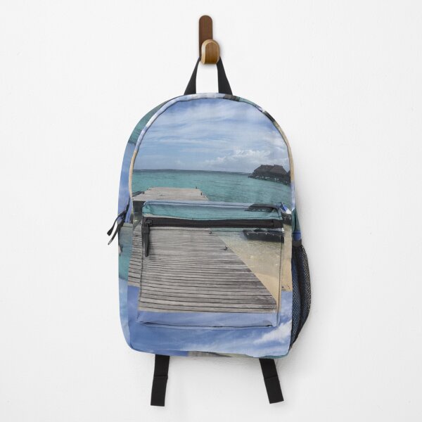 Item preview, Tahiti Moorea Beach Dock Photograph designed and sold by Littlebop.
