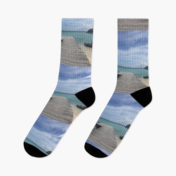Item preview, Tahiti Moorea Beach Dock Photograph designed and sold by Littlebop.