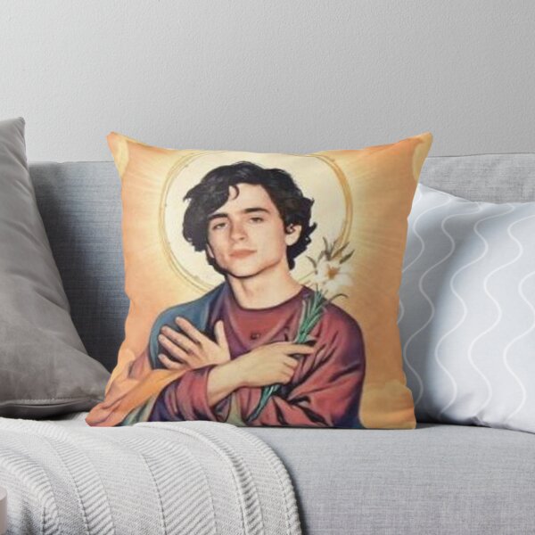 timothee chalamet Saint Throw Pillow
