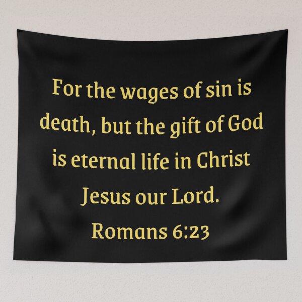 Item preview, Bible Verse Romans 6:23 designed and sold by Prayingwarrior.