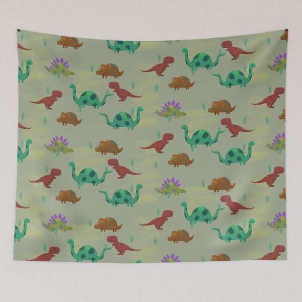 Item preview, Cute Cartoon Baby Dinosaur Illustration Pattern - T-Rex, Stegosaur, Triceratops, Diplodocus designed and sold by stilo29.