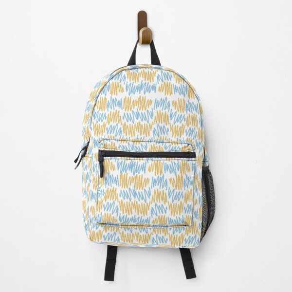 Item preview, Blue and gold zig zag pattern designed and sold by 'VARI'.