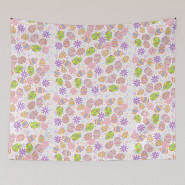 Item preview, Easter Pink Theme Egg Rabbit Pattern designed and sold by dreamofdenim.