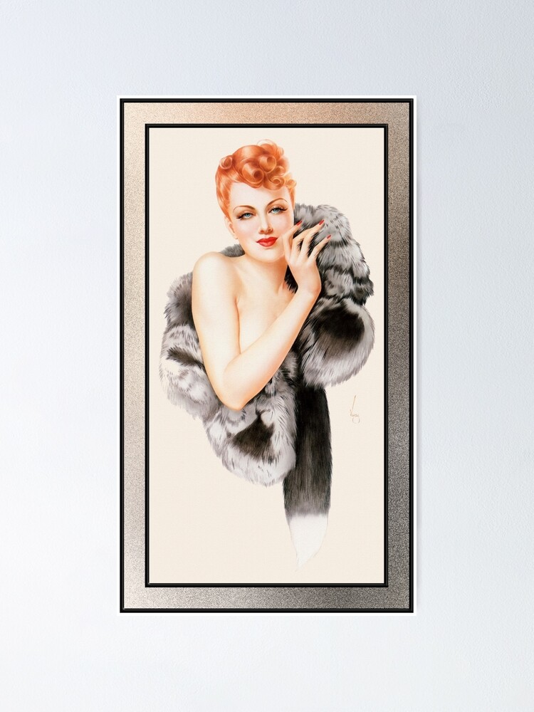 Fox By Alberto Vargas Pin Up Girl Vintage Artwork Poster For Sale By Xzendor7 Redbubble