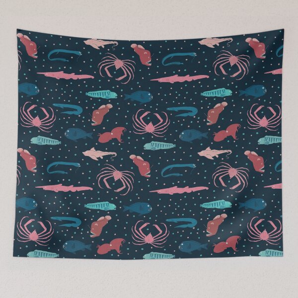 Item preview, Creatures Of Deep Sea Collection Cute Marine Biologists Pattern designed and sold by JokeGysen.