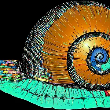 Artwork thumbnail, Colorful Snail design by Rui Valverde