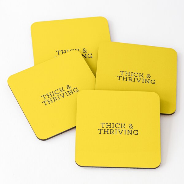 Item preview, Thick & Thriving Body Positivity Quote Gold designed and sold by JustAMillenial -.