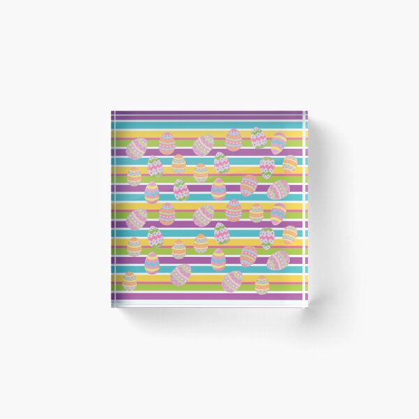 Item preview, Easter Stripes Egg Pattern designed and sold by dreamofdenim.