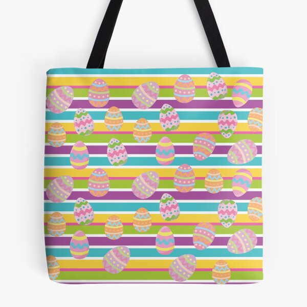 Item preview, Easter Stripes Egg Pattern designed and sold by dreamofdenim.