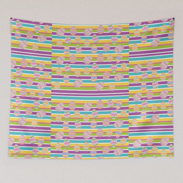 Item preview, Easter Stripes Egg Pattern designed and sold by dreamofdenim.