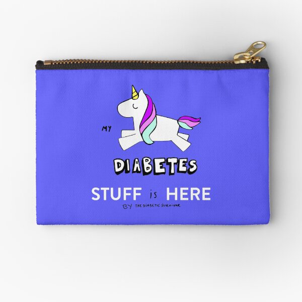 Diabetes: My DIABETES stuff is here Zipper Pouch