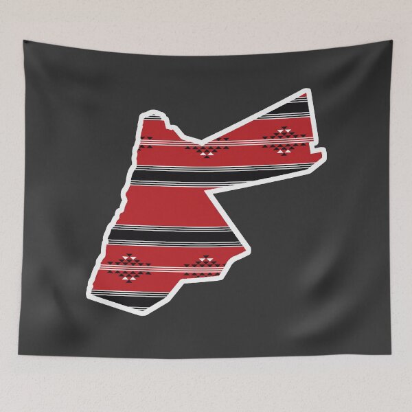 Item preview, Sadu Design Country Map - Jordan designed and sold by ArabicMerch.