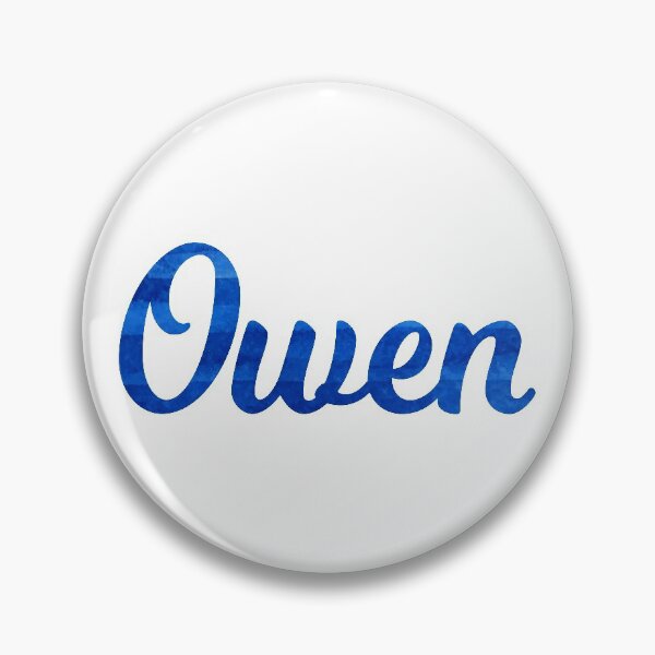 Item preview, Owen boys name blue watercolor design designed and sold by ComicKitsch.