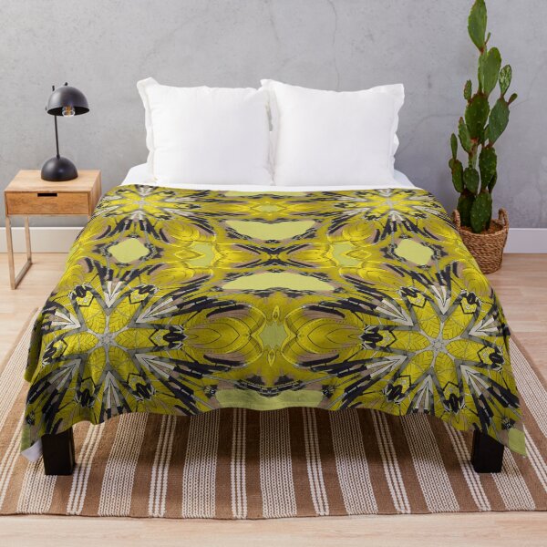 Item preview, floral design in shades of yellow and grey designed and sold by mister-john.