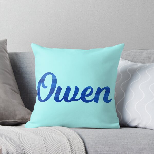 Item preview, Owen boys name blue watercolor design designed and sold by ComicKitsch.