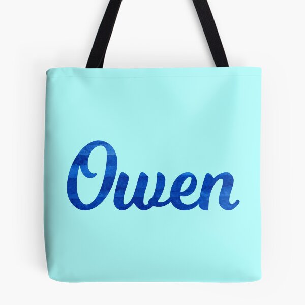 Item preview, Owen boys name blue watercolor design designed and sold by ComicKitsch.