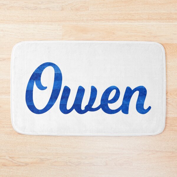 Item preview, Owen boys name blue watercolor design designed and sold by ComicKitsch.