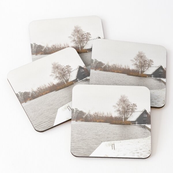 Item preview, Boat Shed in the Snow, How Hill, Norfolk designed and sold by Rebecca Woods.