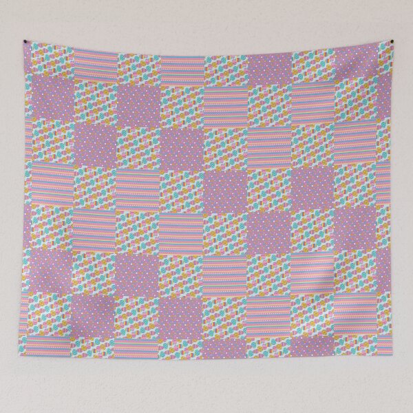 Item preview, Easter Egg and Stripes Fusion Pattern designed and sold by dreamofdenim.