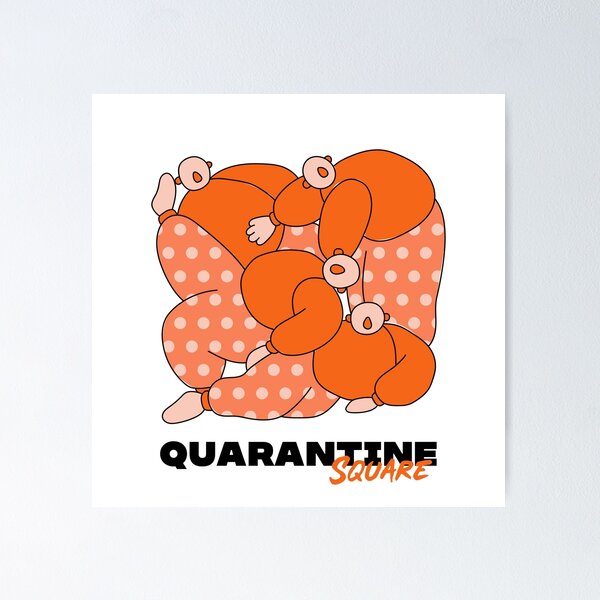 Item preview, Quarantine Square ORANGE designed and sold by MarcinkuGreta.