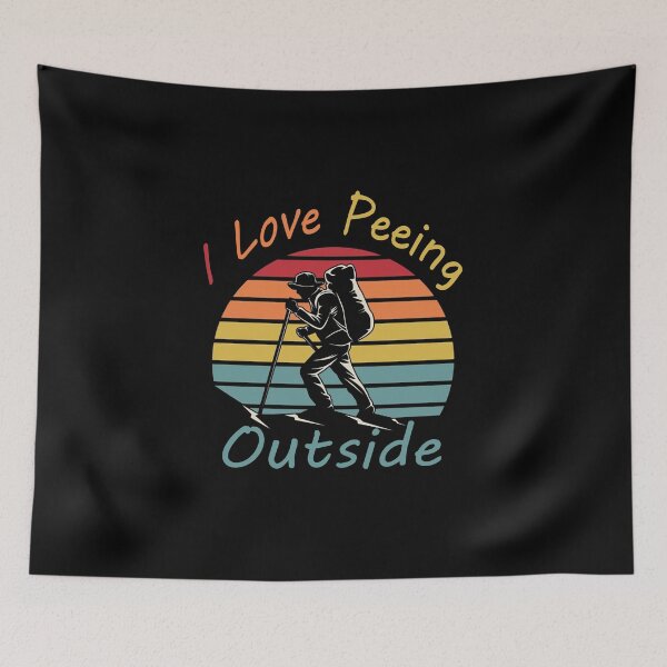 Item preview, I Love Peeing Outside Funny T-Shirt for Hiking lovers   designed and sold by Black & Aura .